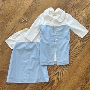 Blue and White Children's Dress Set